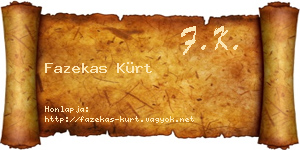 Fazekas Kürt névjegykártya